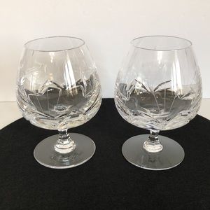 Mikasa Crystal Petit Points Large Brandy Glasses